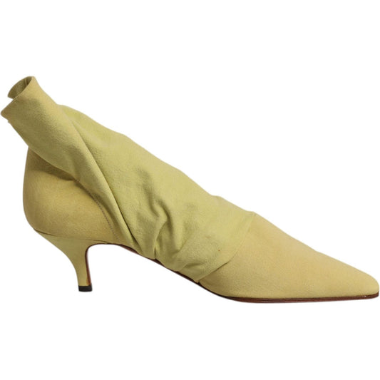 Dolce & Gabbana Green Sock Style Heels Ankle Boots Shoes 1728,67345645728,Boots - Women - Shoes,Dolce & Gabbana,EU39/US8.5,Green,Material: Cotton Stretch,Preowned / Defect,Shoes,Women,Women - Shoes Dolce & Gabbana LA12229-39