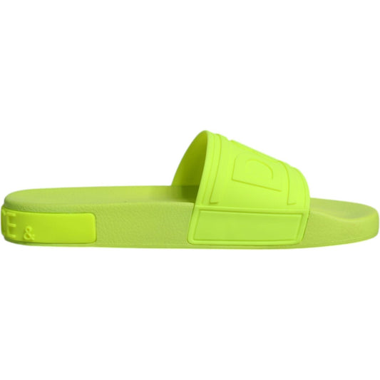 Dolce & Gabbana Green Rubber Slides Sandals Beachwear Shoes 1728,67345645728,Dolce & Gabbana,EU40/US9.5,Flat Shoes - Women - Shoes,Green,Material: 100% Rubber,New with tags,Shoes,Women,Women - Shoes Dolce & Gabbana LA12242-40