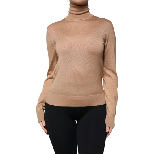 Dolce & Gabbana Brown Turtleneck Long Sleeve Pullover Sweater TSH8028-40