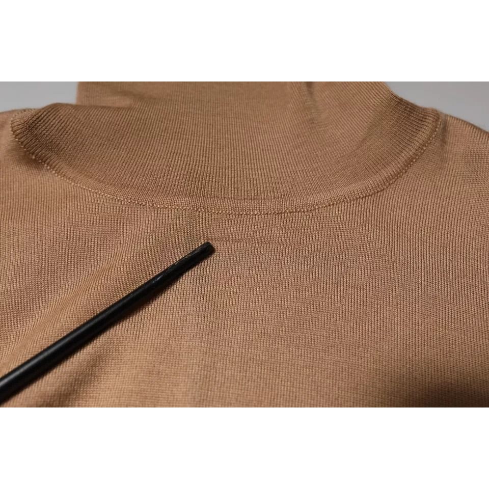 Dolce & Gabbana Brown Turtleneck Long Sleeve Pullover Sweater TSH8028-40