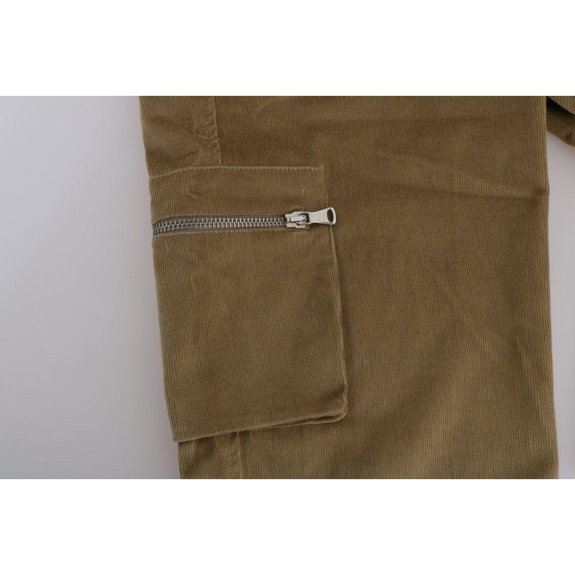 Ermanno Scervino Beige Cotton Corduroys Pants Jeans & Pants
