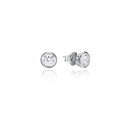 VICEROY JEWELS Mod. 5087E000-06 silver stud earrings with quartz stones, 3 ATM water resistant, in official packaging.