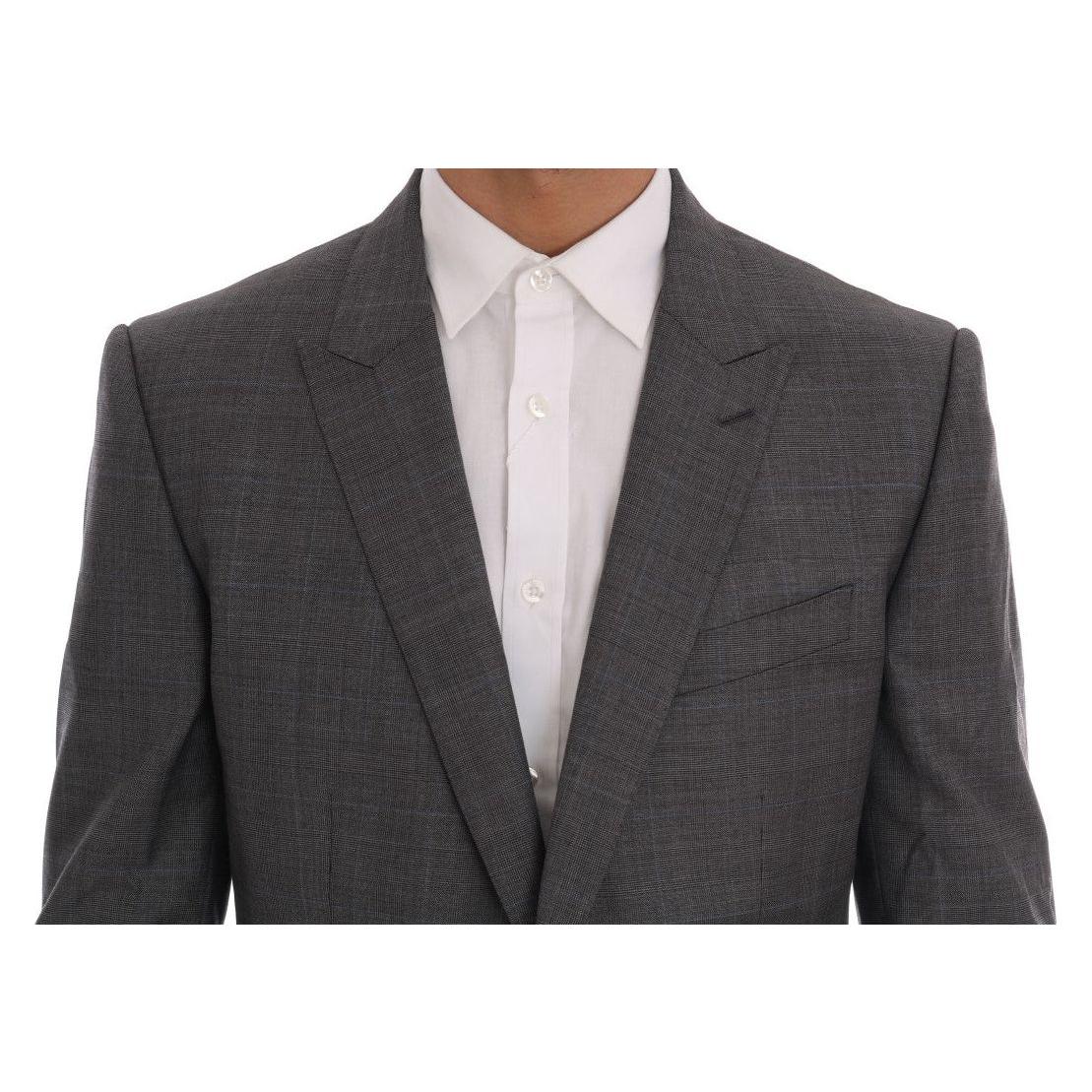Dolce & Gabbana Gray Wool MARTINI Slim Blazer
