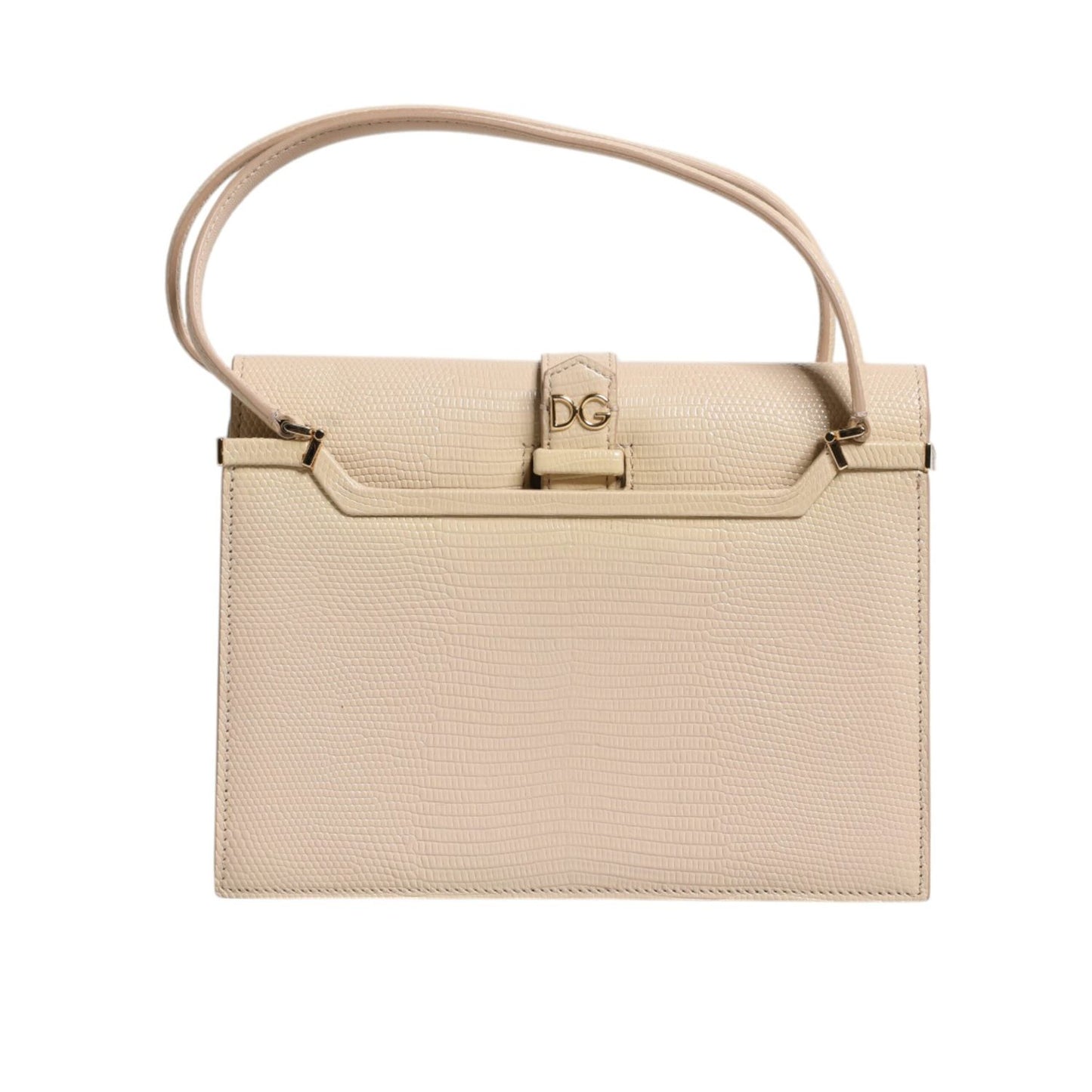 Dolce & Gabbana Beige Leather Ingrid Top Handle Shoulder Bag
