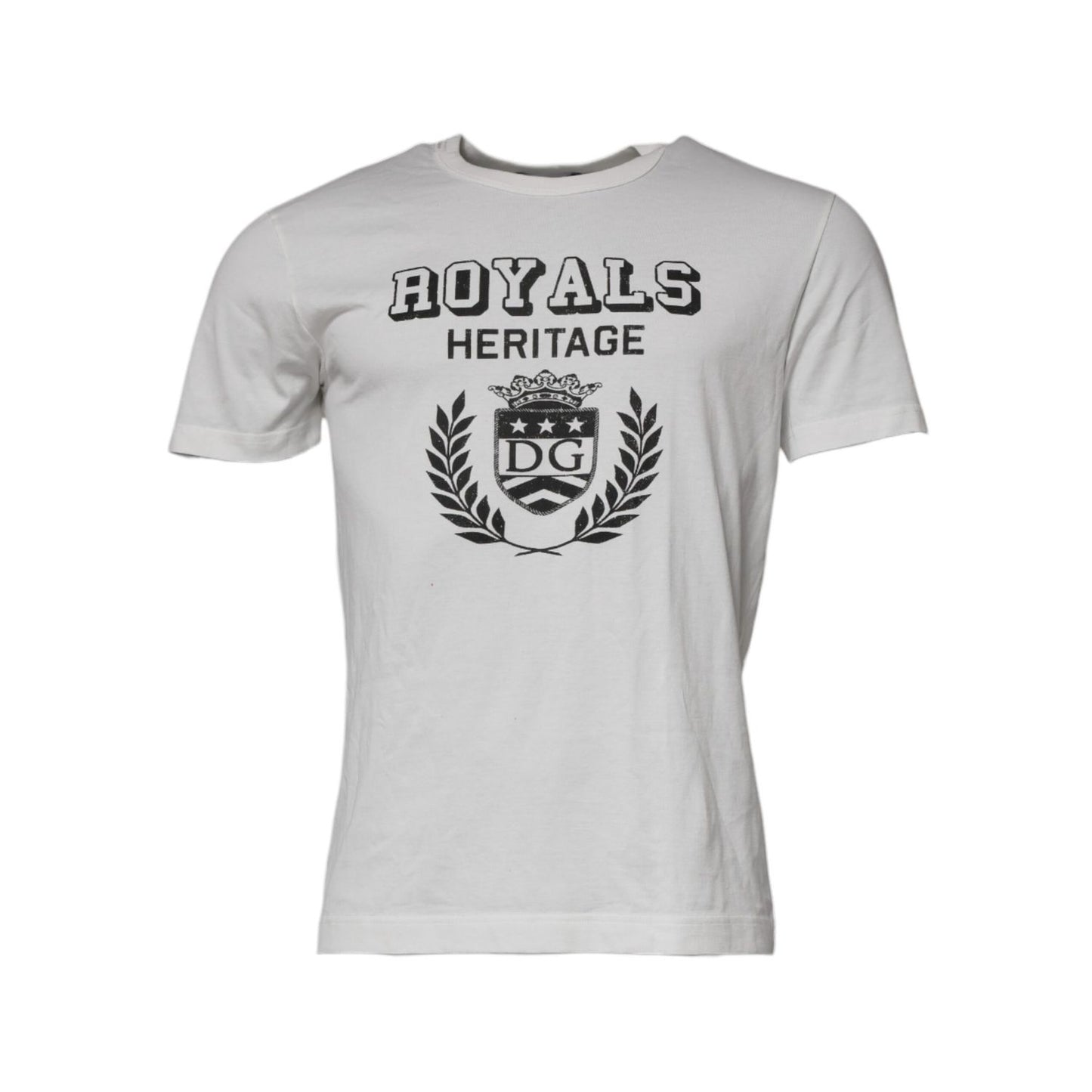 Dolce & Gabbana White Royals Heritage Cotton T-shirt