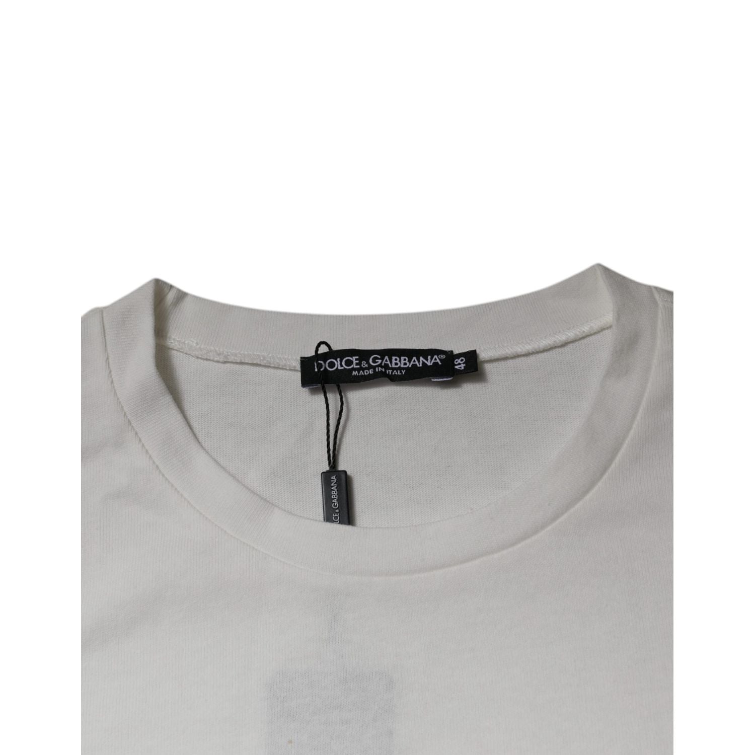 Dolce & Gabbana White DG Logo Crew Neck Short Sleeves T-shirt
