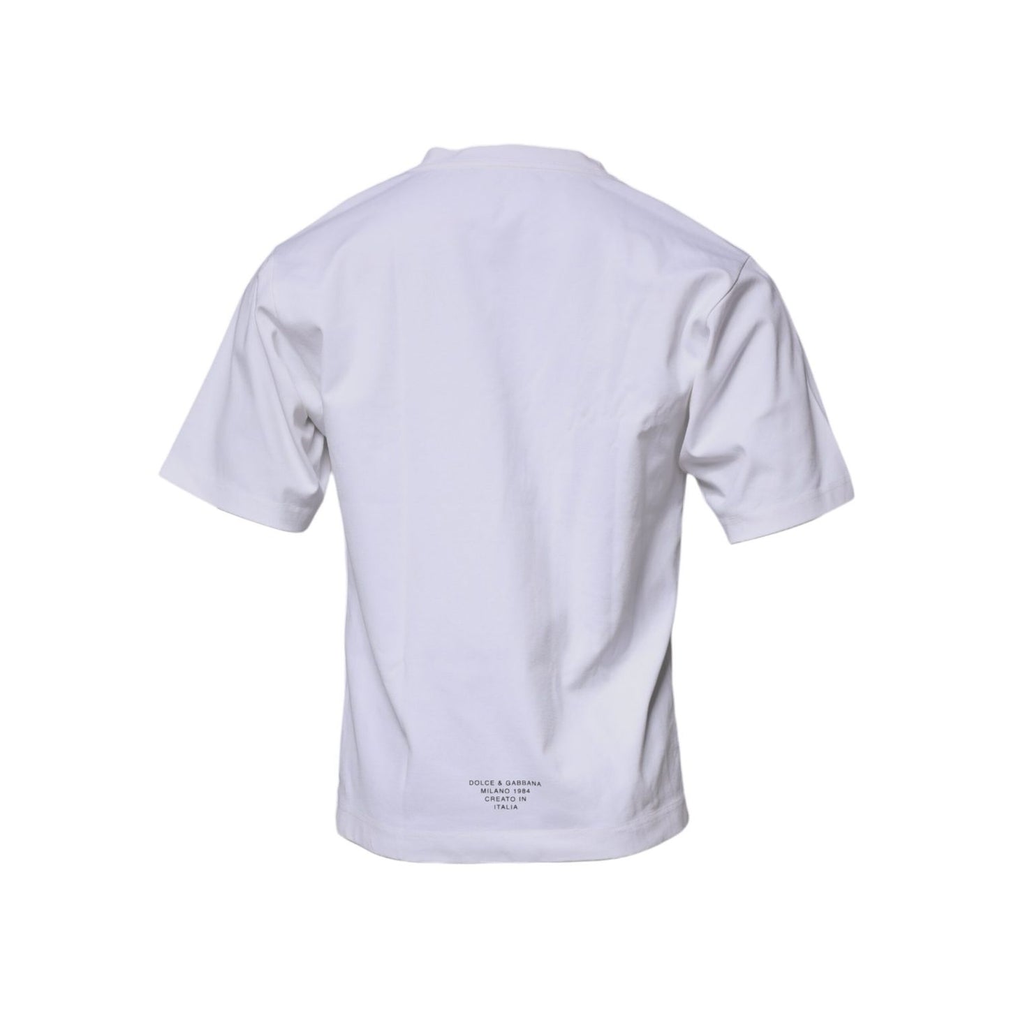 Dolce & Gabbana White DG Logo Crew Neck Short Sleeve T-shirt
