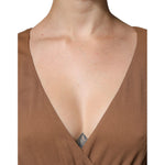 Fabiana Filippi Brown Sleeveless Deep V-neck A-line Long Maxi Dress DR281415-40