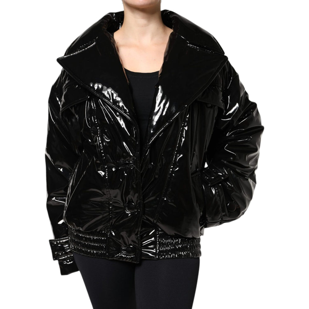 Dolce & Gabbana Black Polyester Button Down Blouson Jacket JKT4095-38