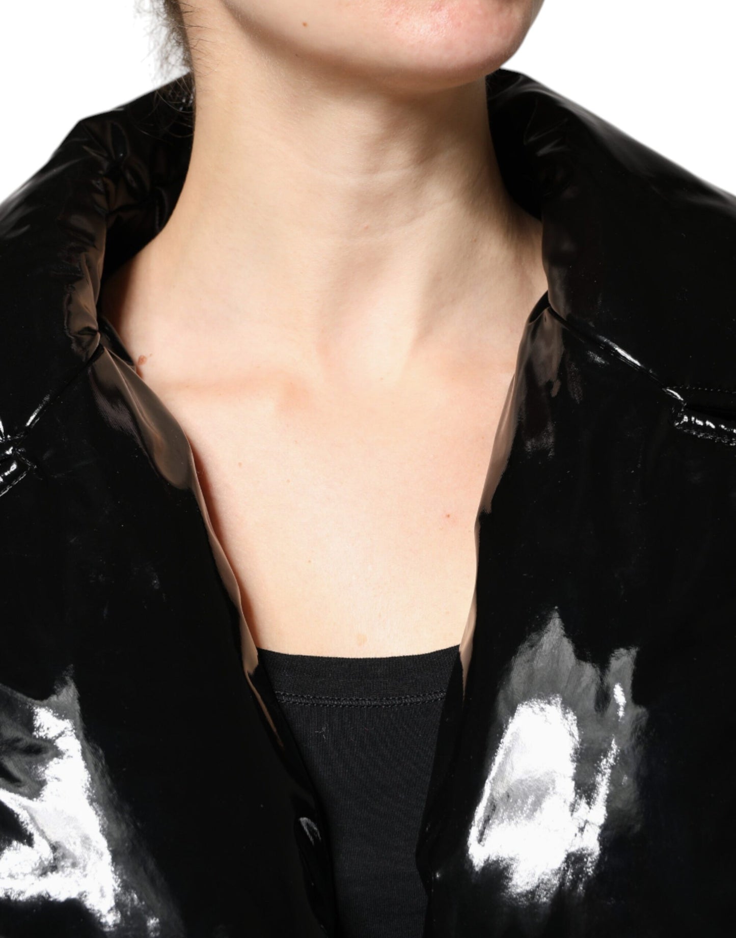 Dolce & Gabbana Black Polyester Button Down Blouson Jacket JKT4095-38