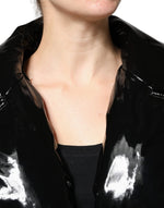 Dolce & Gabbana Black Polyester Button Down Blouson Jacket JKT4095-38