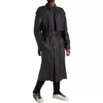 Bottega Veneta Black Leather Men Waterproof Trenchcoat Jacket JKT4070-44