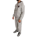 Billionaire Italian Couture Elegant Gray Hooded Sweatsuit Ensemble Billionaire Italian Couture Dark Gray