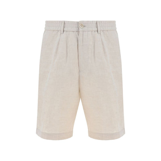Brunello Cucinelli Linen Shorts Brunello Cucinelli Light Gray