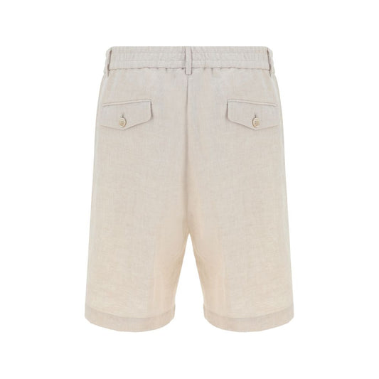 Brunello Cucinelli Linen Shorts Brunello Cucinelli Light Gray