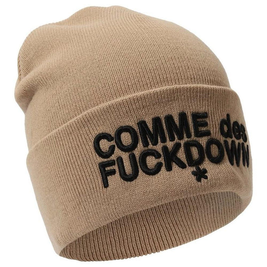 Comme Des Fuckdown Brown Acrylic Men Hat