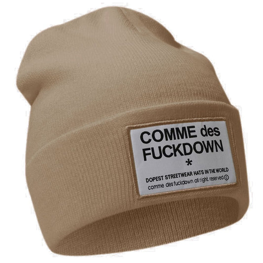 Comme Des Fuckdown Brown Marabou Men's Cap
