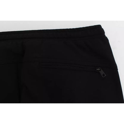 Dolce & Gabbana Black Gray Wool Casual Trousers Stripe Pants