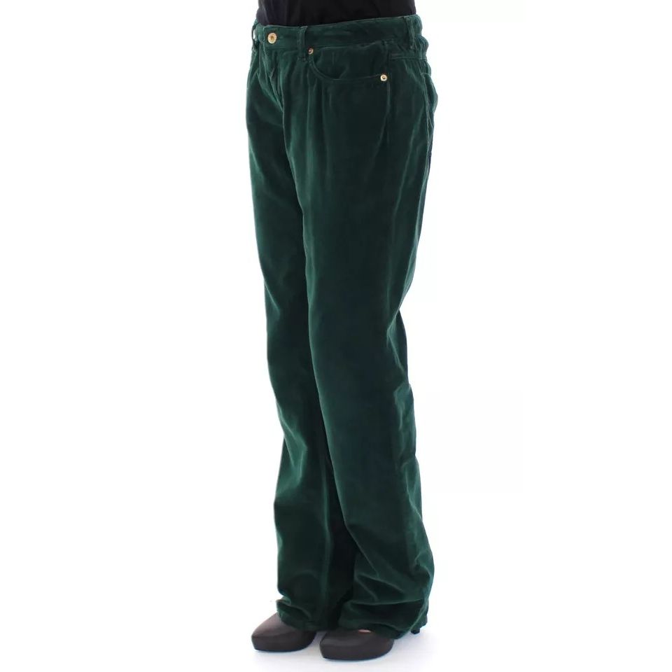 Dolce & Gabbana Green Cotton Corduroys SLIMMY Fit D&G Pants
