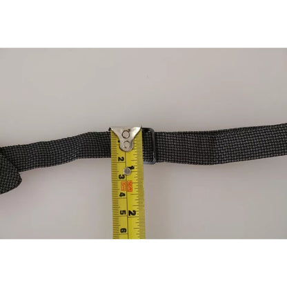 Dolce & Gabbana Gray Silk Patterned Mens Necktie Bow Tie