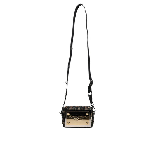 Dolce & Gabbana Multicolor Leopard Jacquard DG Logo Crossbody Bag
