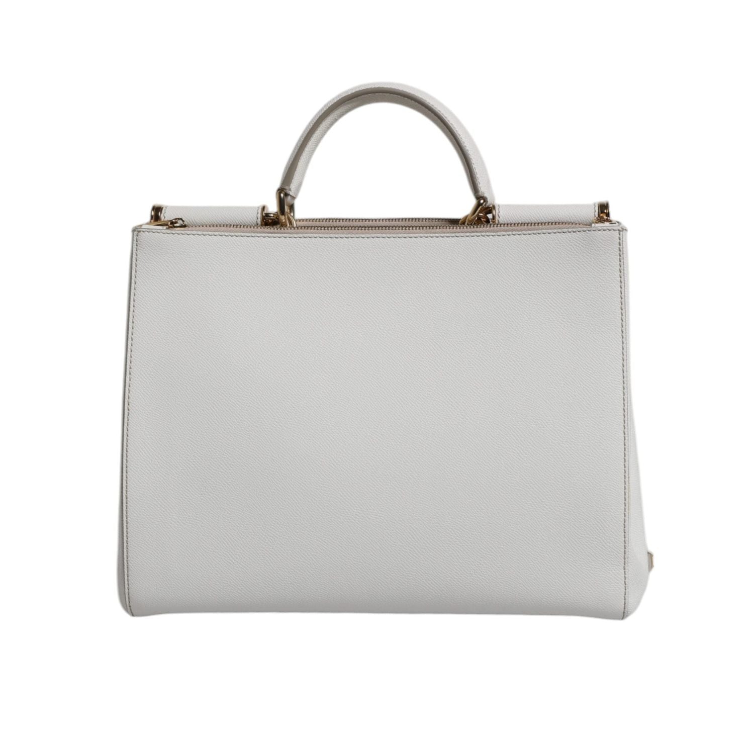Front view with bag zipped and handles upright.