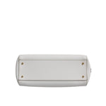 Dolce & Gabbana White Leather Logo Top Handle Tote Crossbody Bag