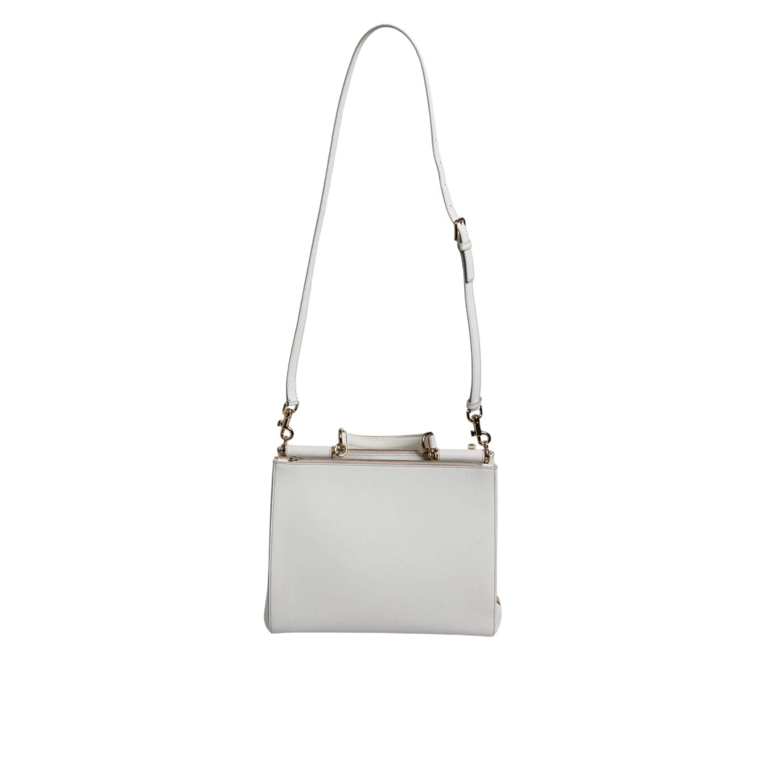 Front view with bag zipped and handles upright.