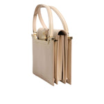 Dolce & Gabbana Beige Leather Ingrid Top Handle Shoulder Bag