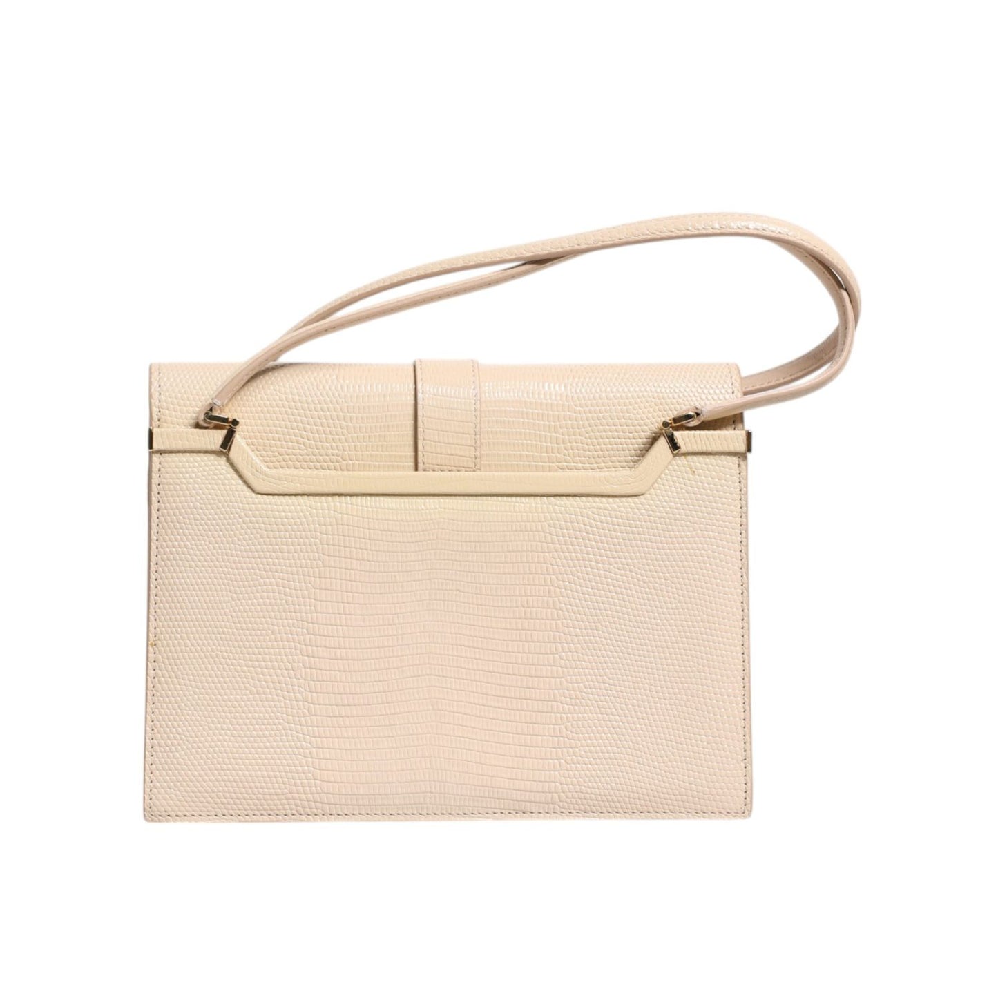 Dolce & Gabbana Beige Leather Ingrid Top Handle Shoulder Bag