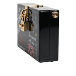 Dolce & Gabbana Black Graffiti Print Clutch Crossbody Bag