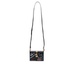 Dolce & Gabbana Black Graffiti Print Clutch Crossbody Bag