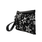 Dolce & Gabbana Black White Stars Pattern Clutch Pouch Bag