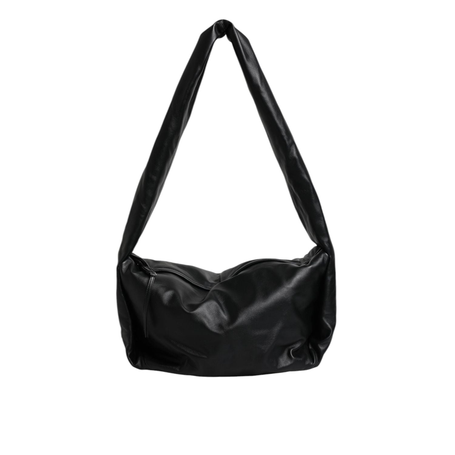 Front view with bag zipped and handles upright.