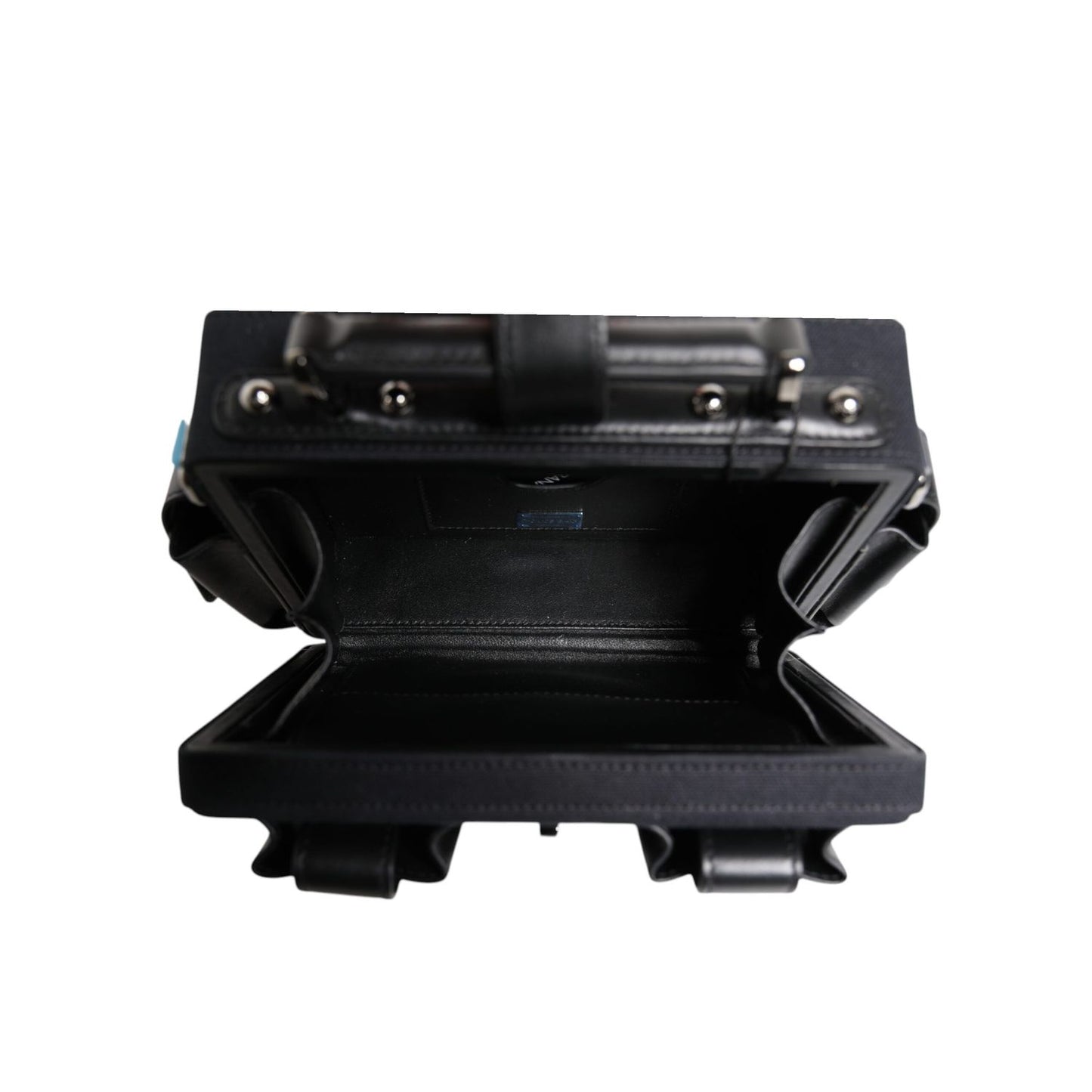 Dolce & Gabbana Black Leather Crossbody Top Handle Bag