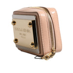 Dolce & Gabbana Nude Leather Logo Plaque Crossbody Bag