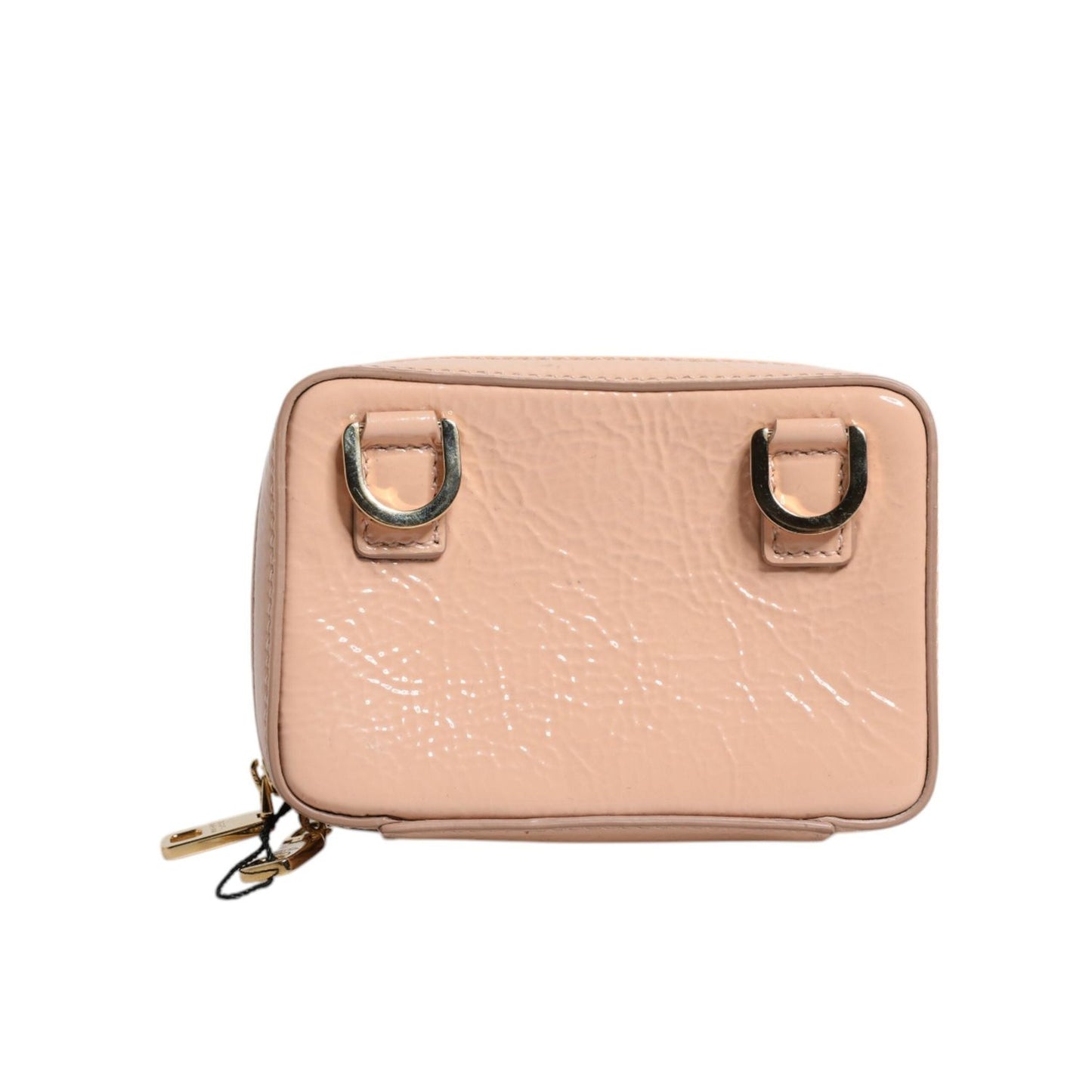 Dolce & Gabbana Nude Leather Logo Plaque Crossbody Bag