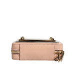 Dolce & Gabbana Nude Leather Logo Plaque Crossbody Bag