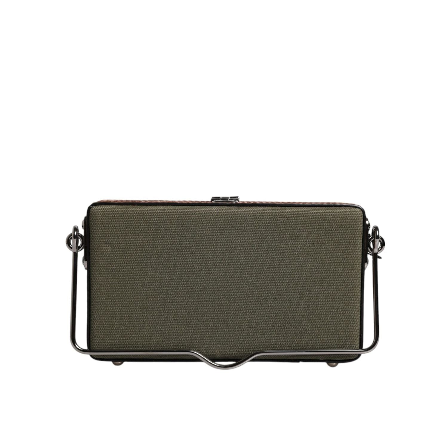 Front view with bag zipped and handles upright.