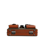 Dolce & Gabbana Green Brown Leather Clutch Purse Bag