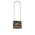 Dolce & Gabbana Beige DG Leopard Pattern Leather Crossbody Bag