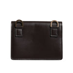 Dolce & Gabbana Brown Leather Bifold DG Logo Cardholder Sling Strap Wallet