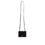 Dolce & Gabbana Brown Leather Bifold DG Logo Cardholder Sling Strap Wallet