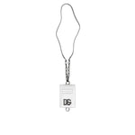 Dolce & Gabbana White Calf Leather Lanyard Logo Card Holder Wallet BAG4205