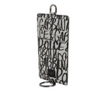 Dolce & Gabbana White Leather Lanyard Logo Print Card Holder Wallet