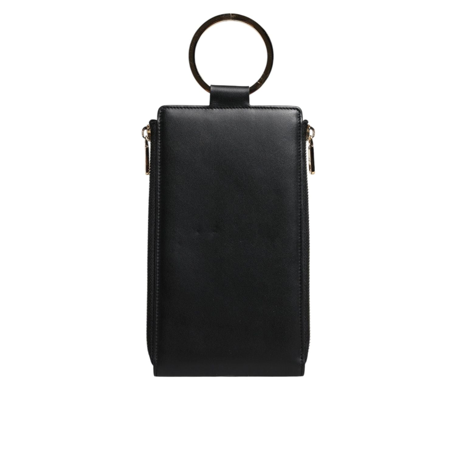 Front view with bag zipped and handles upright.