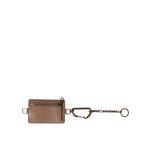 Dolce & Gabbana Brown Exotic Leather Card Holder DG Logo Plaque Wallet