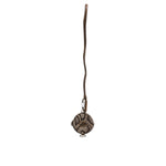 Dolce & Gabbana Brown Round Leather DG Logo Coin Purse Lanyard Wallet