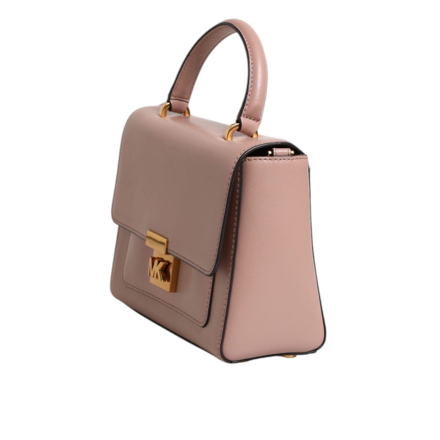Michael Kors Pink Leather Logo Plaque Crossbody MINDY Satchel Bag