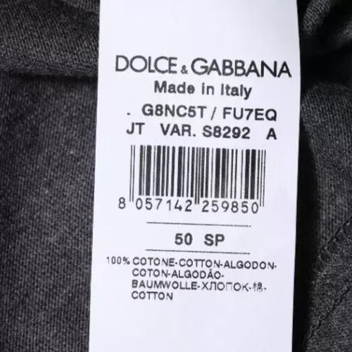 Dolce & Gabbana Dark Gray Crew Neck Short Sleeves T-shirt TSH86816-50